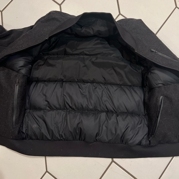 Lululemon womens Roam Far wool/nylon bomber jacket. Sz 12 Reversible waterproof - Picture 14 of 14